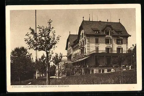 AK Zürich, Zürichberg, alkoholfreies Kurhaus