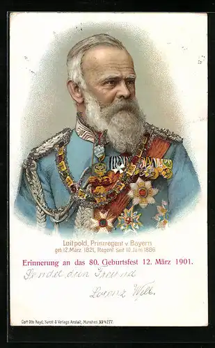 AK Prinzregent Luitpold in Uniform