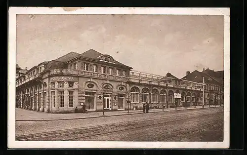 AK Weisser Hirsch, Restaurant und Kaffee Parkhotel Weisser Hirsch mit Strassenpartie