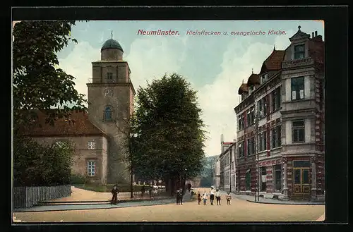 AK Neumünster, Kleinflecken und evangelische Kirche