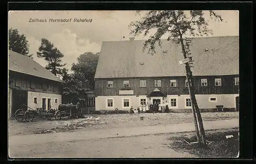 AK Hermsdorf /Rehefeld, Zollhaus, Gehöft