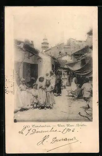 AK Constantine, Une Rue Arabe