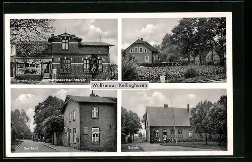 AK Wulfsmoor /Kellinghusen, Gasthaus, Geschäftshaus Stäcker