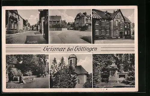 AK Geismar bei Göttingen, Hauptstrasse, An der Tränke
