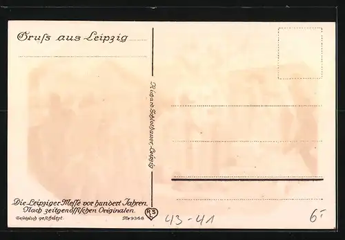 Künstler-AK Leipzig, Die Leipziger Messe vor hundert Jahren