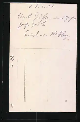 Foto-AK 2 Geschwister sitzen auf einem Schaukelpferd