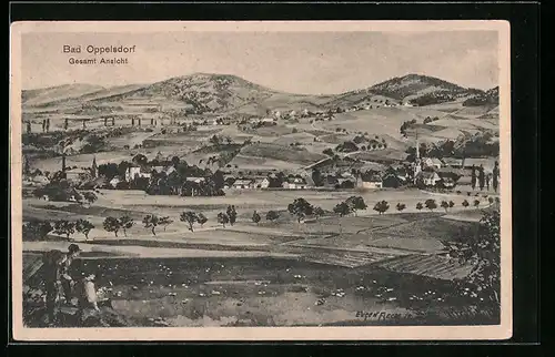 AK Bad Oppelsdorf, Gesamtansicht mit Umgebung