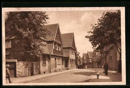 AK Essen, Strassenpartie in der Gartenvorstadt Margaretenhöhe