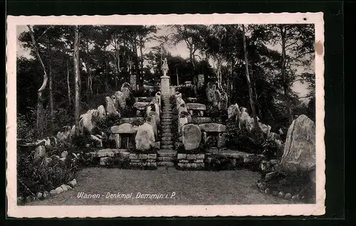 AK Demmin i. P., Ulanen-Denkmal