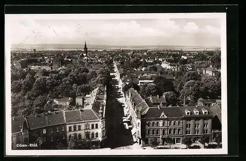 AK Düren /Rhld., Teilansicht mit Strassenpartie