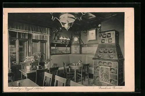 AK Auersberg i. sächs. Erzg., Unterkunftshaus, Zwickauer Zimmer