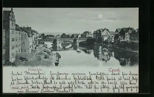 Mondschein-AK Kassel, Fuldabrücke