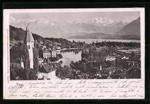 AK Thun, Panorama mit Bergen