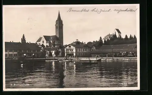AK Romanshorn, Uferpartie mit Kirche