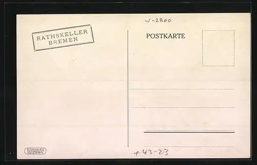 AK Bremen, Klatschbasen Wandgemälde im Bremer Ratskeller