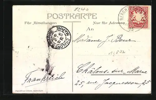 AK Berchtesgaden /Oberbayern, Blick auf ein Gasthaus