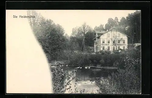 AK Langebrück, Gasthof zur Heidemühle