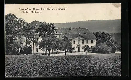 AK Hermsdorf /Sächs. Schweiz, Gasthof Bes. H. Kessler