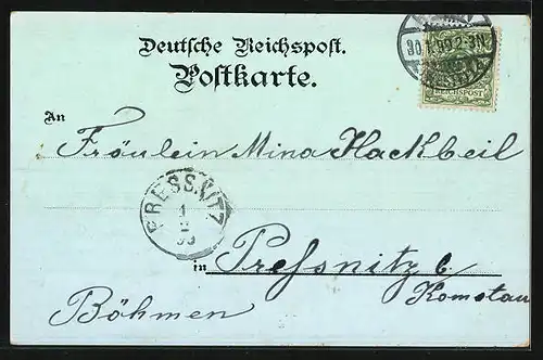 Lithographie Hagen i. W., Totalansicht der Stadt