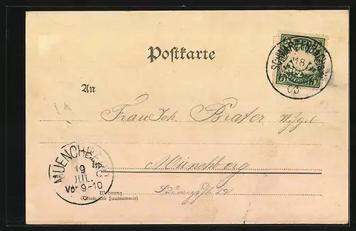 AK Schwarzenbach a. Wald, Partie vom Marktplatz