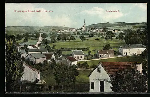 AK Eberhards Clausen bei Salmrohr, Totalansicht der Ortschaft