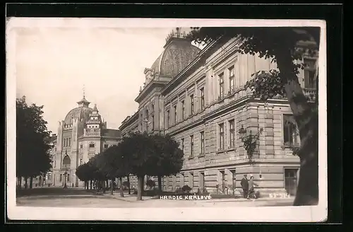 AK Königgrätz / Hradec Kralove, Blick zur Synagoge
