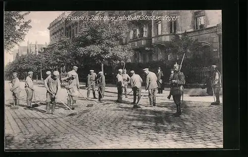 AK Insterburg, Die Russen in Insterburg jedoch als Strassenfeger