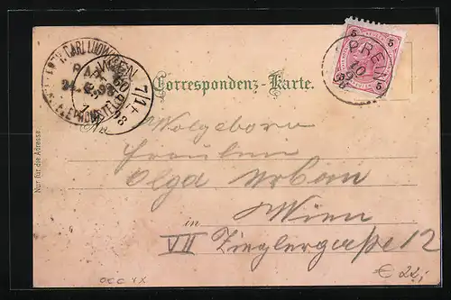 Lithographie Prein b. Reichenau, Carl Ludwig-Haus auf der Raxalpe, Kirche, Teilansicht