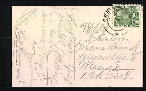 AK Hadersfeld bei Greifenstein, Restaurant A. Aigner, Obelisk