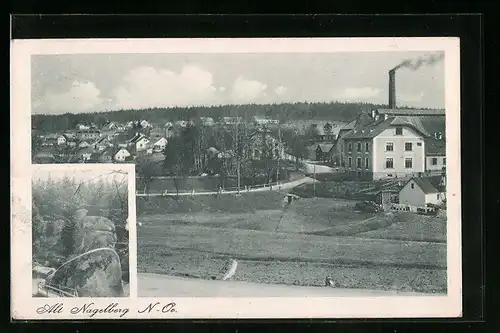 AK Alt-Nagelberg, Teilansicht mit Strassenpartie, Ortspartie