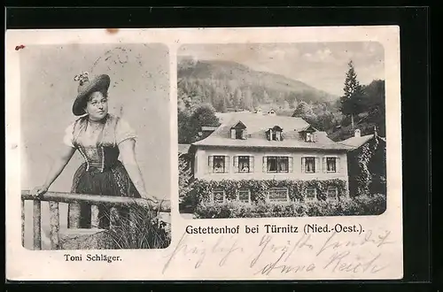 AK Gstettenhof bei Türnitz, Pension Gstettenhof, Toni Schläger