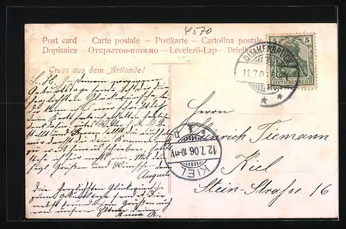 AK Quakenbrück, Ansicht Handelszug