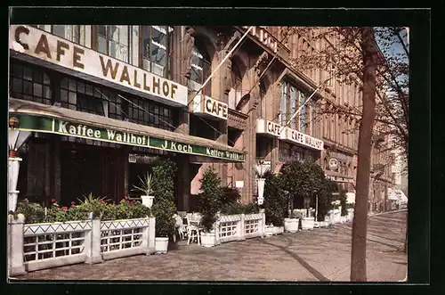 AK Hamburg, Kaffeehaus Wallhof am Glockengiesserwall, J. Koch