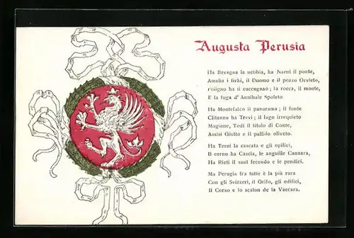 AK Orvieto, Augusta Perusia, Wappen