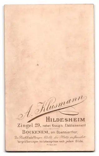 Fotografie A. Klusmann, Hildesheim, Zingel 29, Junger Soldat in Uniform, IR 79