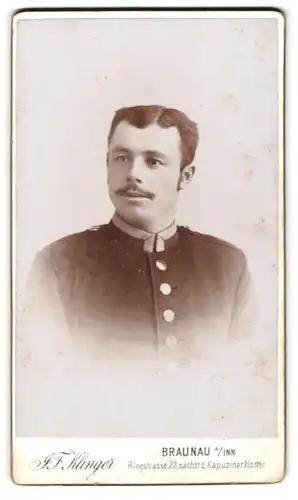 Fotografie J.F. Klinger, Braunau /Inn, Ringstrasse 23, Unteroffizier in Uniform