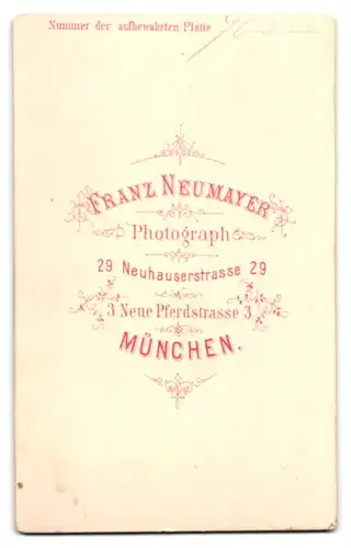 Fotografie Franz Neumayer, München, Neuhauserstrasse 29, Junge Dame mit aufwendiger Frisur und ernstem Blick