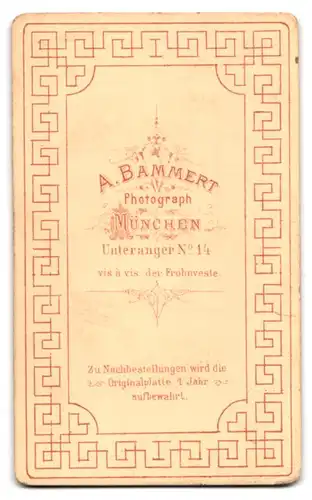 Fotografie A. Bammert, München, Unteranger 14, Gardesoldat in Uniform