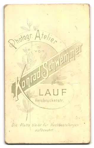 Fotografie Konrad Schwemmer, Lauf, Hersbruckerstrasse, Einjährig Freiwillig Dienender Soldat in Uniform