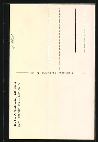 AK Stockach, Stadt-Hotel Adler Post
