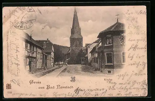 AK Bad Neustadt, Blick auf Kirche