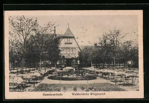 AK Geestemünde, Gasthaus Waldschänke Bürgerpark
