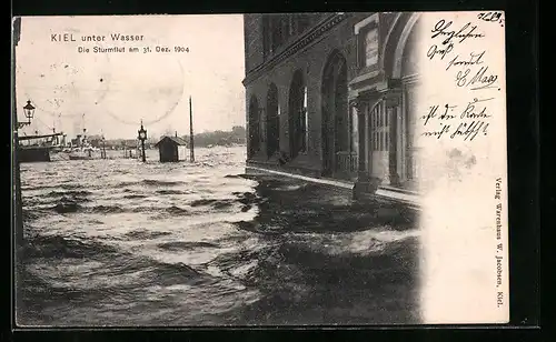 AK Kiel, Sturmflut am 31. Dezember 1904