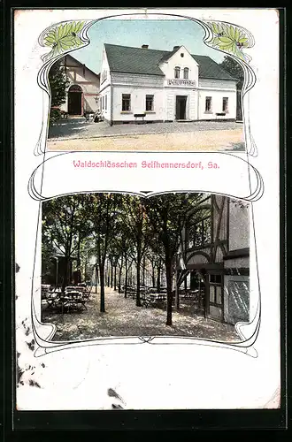 AK Seifhennersdorf /Sa., Gasthaus Waldschlösschen