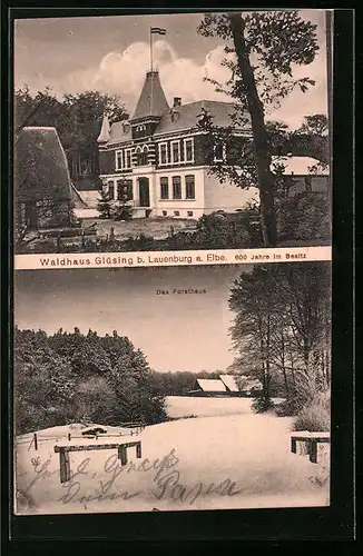 AK Glüsing bei Lauenburg a. Elbe, Gasthaus Waldhaus Glüsing, Das Forsthaus