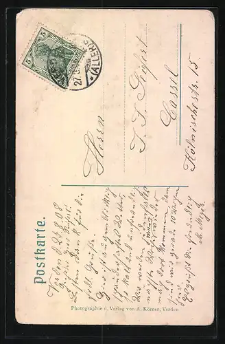 AK Verden, Partie an der Aller, Prosit vom Allerstrand