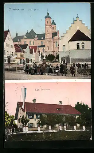 AK Ottobeuren, Marktplatz, Kgl. Forstamt