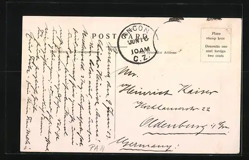 AK Panama Canal, Birds Eye view of Guide Wall, looking south