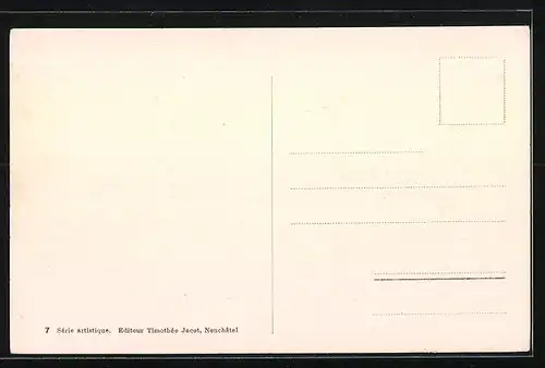 AK Neuchatel, Teilansicht mit Segelschiffen auf See