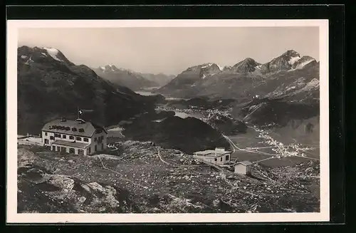 AK Muottas-Kulm, Hotel mit Blick auf das Oberengadin